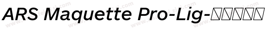 ARS Maquette Pro-Lig字体转换